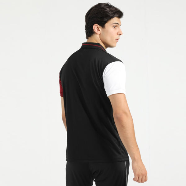 Attire Black Dri-fit Polo Shirt