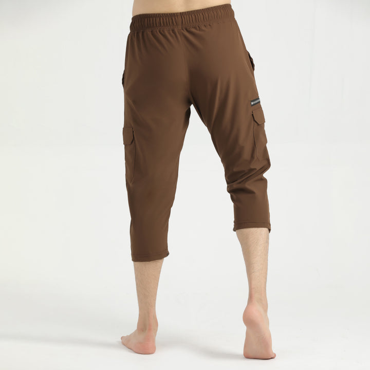 Vanish 3-Quarter brown and side pocket Shorts for man by konfor 
