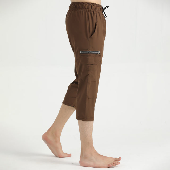 Vanish 3-Quarter brown and side pocket Shorts for man by konfor 