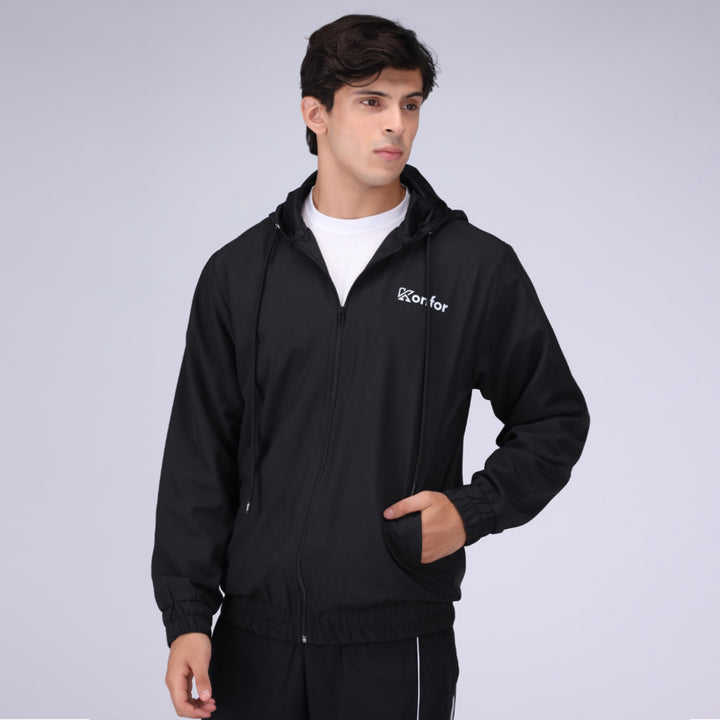 Vellark wind-breaker for men, lightweight parachute sports jacket.