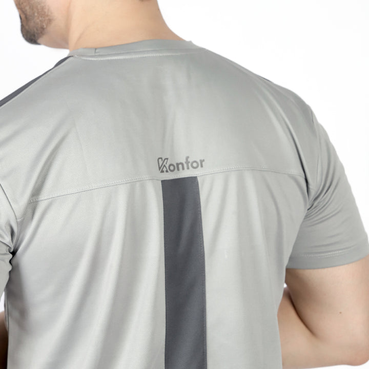 Warm Grey T-Shirt for men, minimal everyday wear.