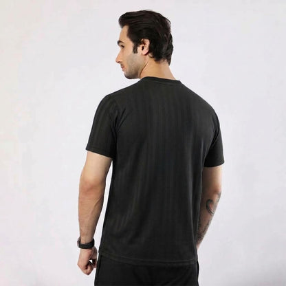 Zyron Mesh Black T-Shirt for Men