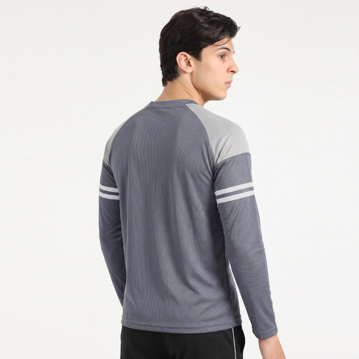 Football Sport Grey Full Sleeve T-Shirt