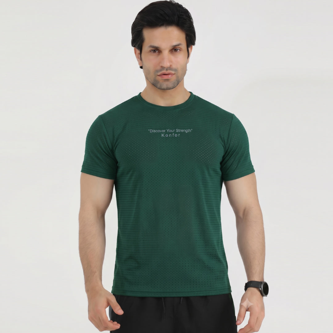 Discover Box Mesh Green T-Shirt
