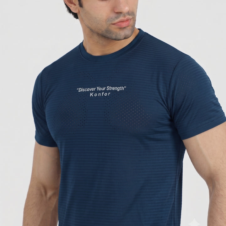 Discover Box Mesh Blue T-Shirt
