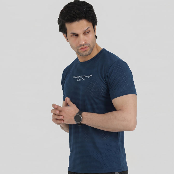 Discover Box Mesh Blue T-Shirt