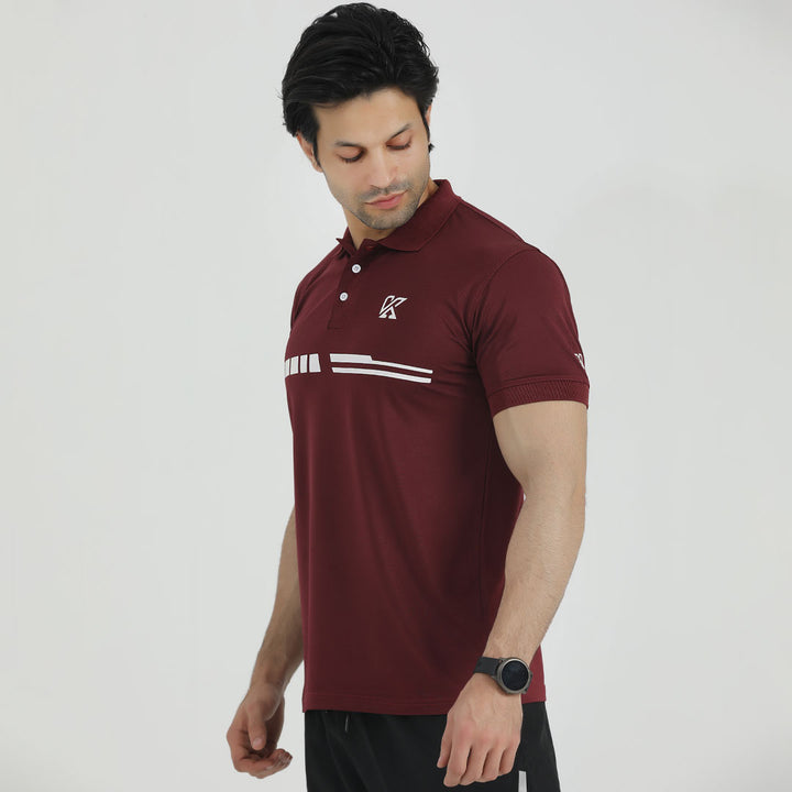 Volcano Mehroon Dri-fit Polo Shirt