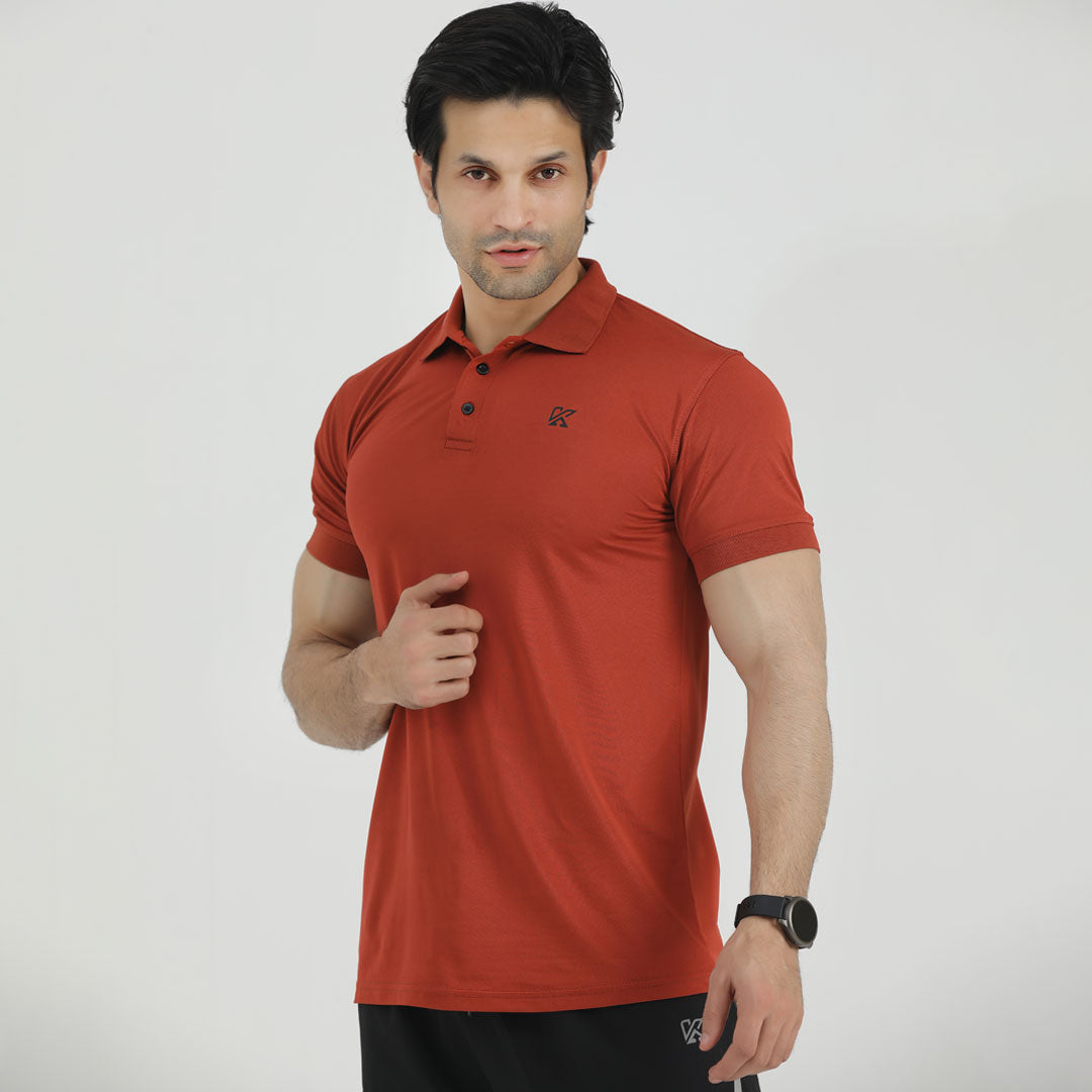 Tangelo Pique Lycra Polo Shirt - Konfor