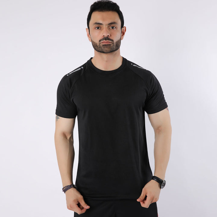 Allure black dry fit t-shirt  for man by konfor 1