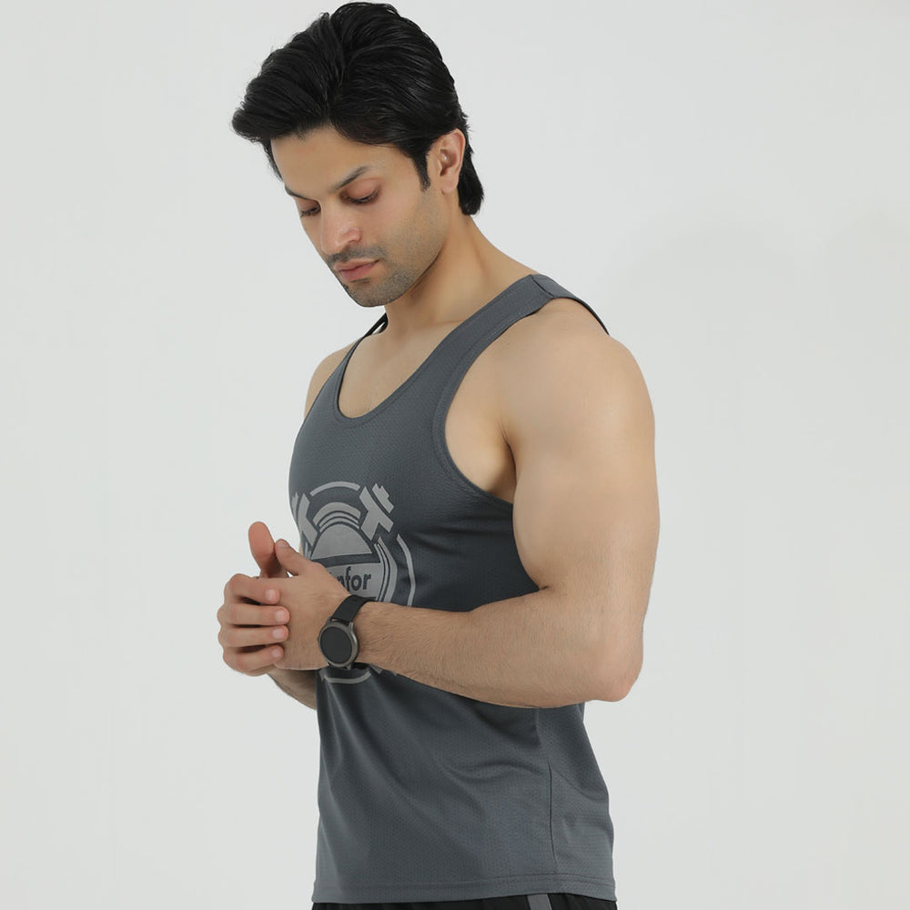 Athletic gray Gym Tanktop for man by konfor  