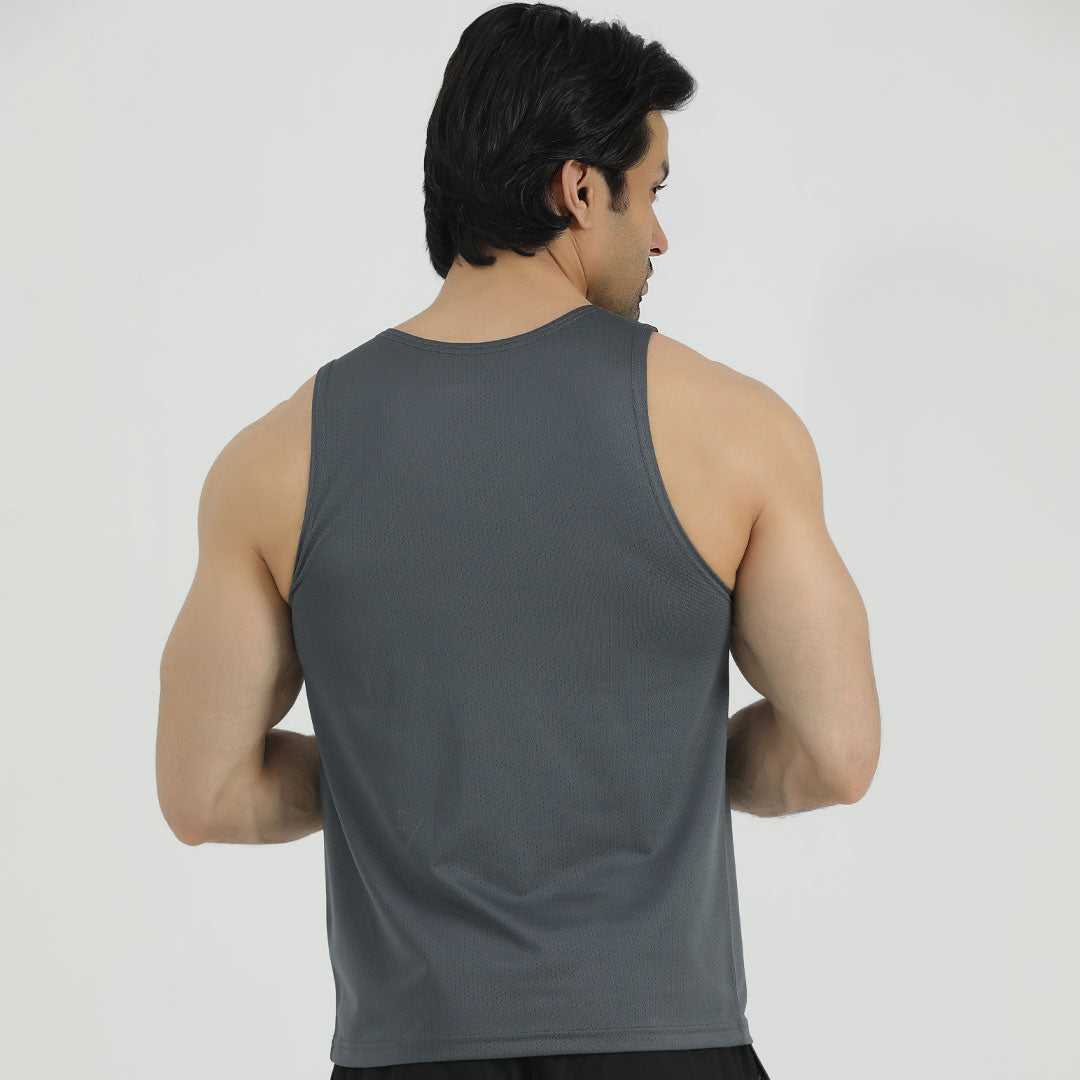 Athletic gray Gym Tanktop for man by konfor  