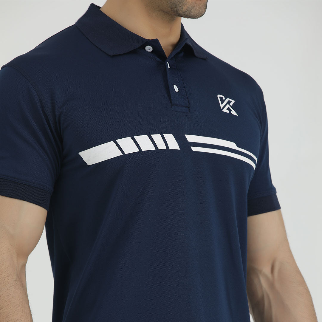 Hybrid Blue DRI-FIT Polo Shirt - Konfor