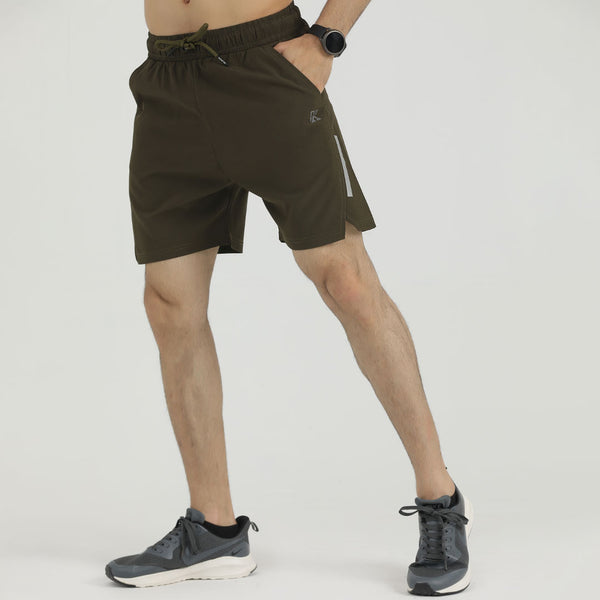 Bullets Premium olive  Micro Stretch Shorts for man by konfor 