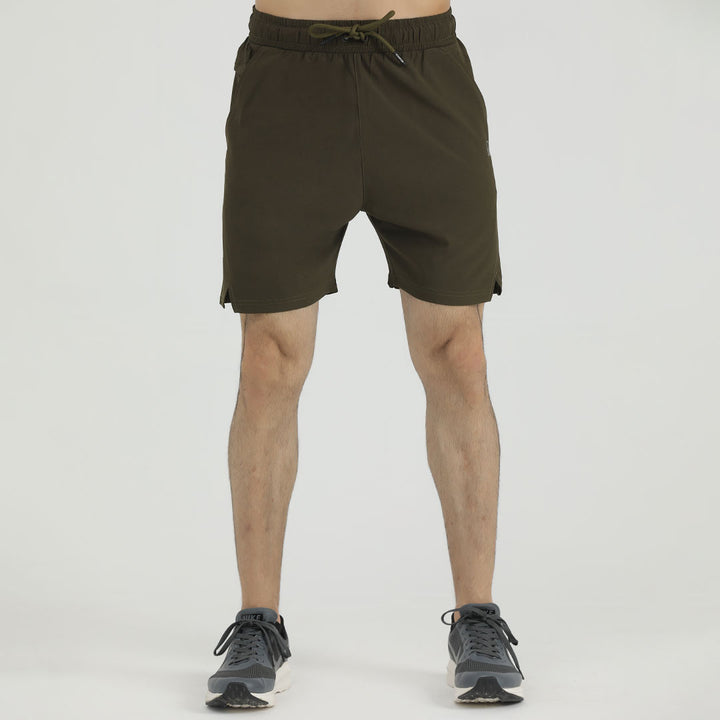 Bullets Premium olive  Micro Stretch Shorts for man by konfor 
