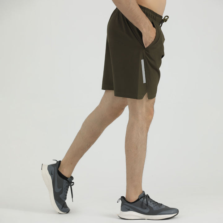 Bullets Premium olive  Micro Stretch Shorts for man by konfor 