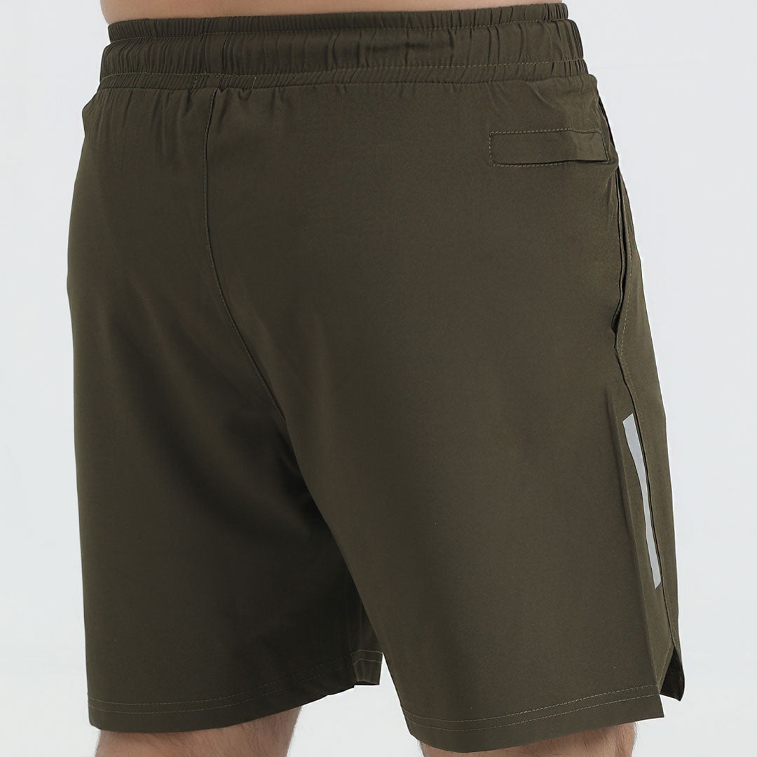 Bullets Premium olive  Micro Stretch Shorts for man by konfor 