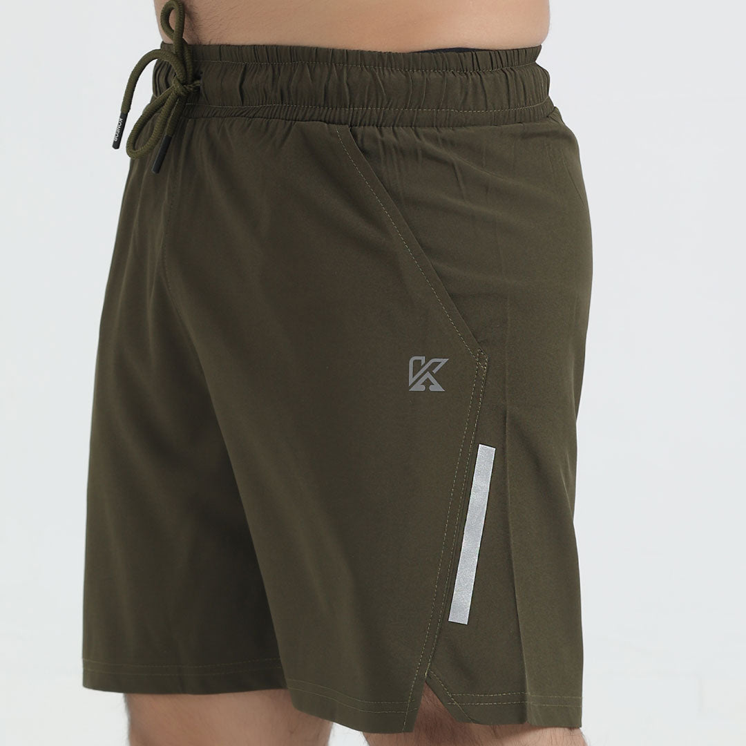 Bullets Premium olive  Micro Stretch Shorts for man by konfor 
