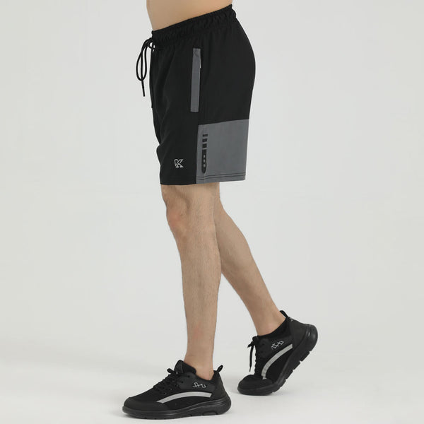  Complexion Premium Black and gray Micro Stretch  Shorts for man by konfor