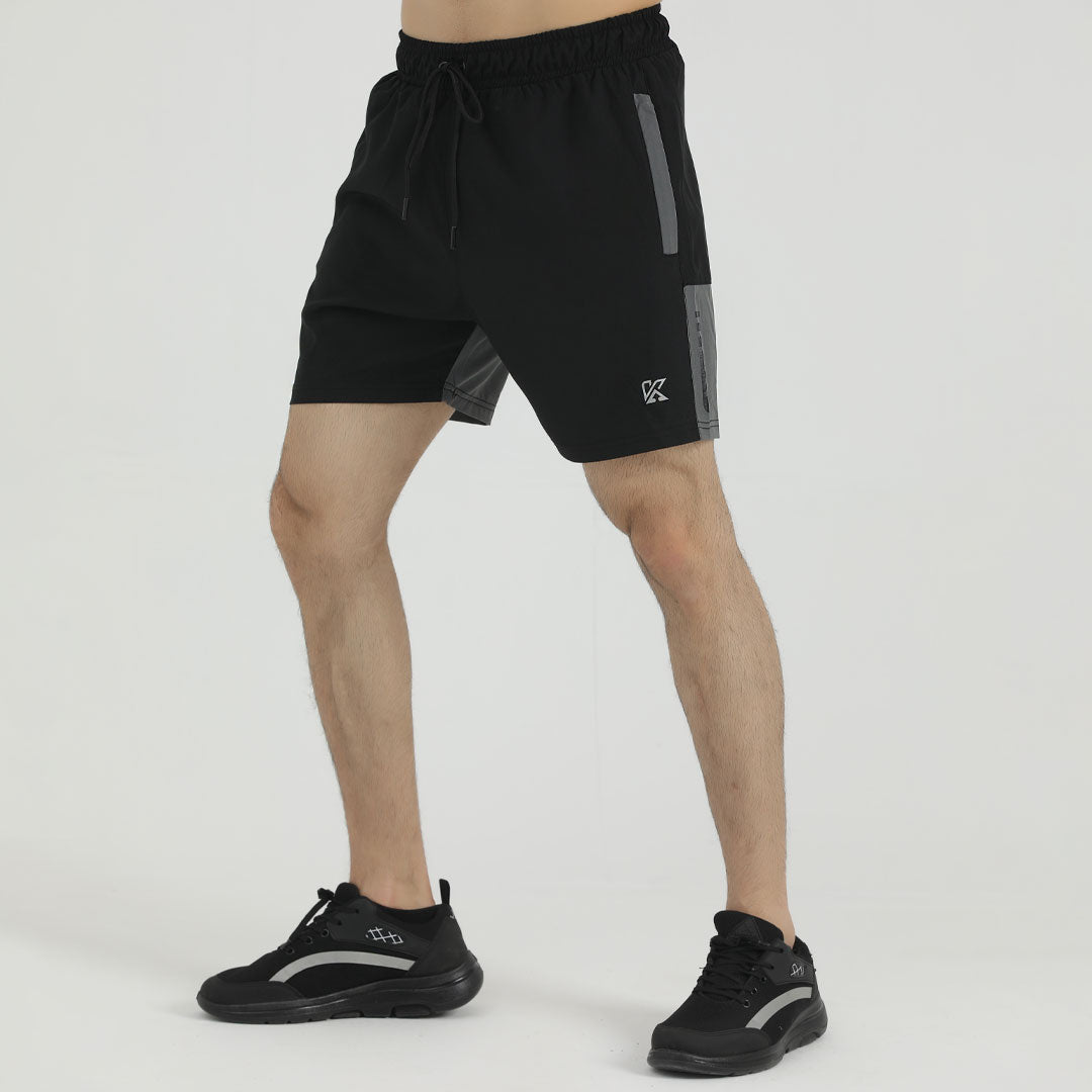  Complexion Premium Black and gray Micro Stretch  Shorts for man by konfor 1