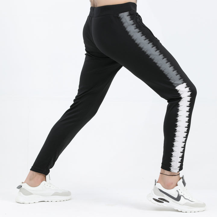 Excelloid black and gray whit print DRI-FIT Trouser for man by konfor 