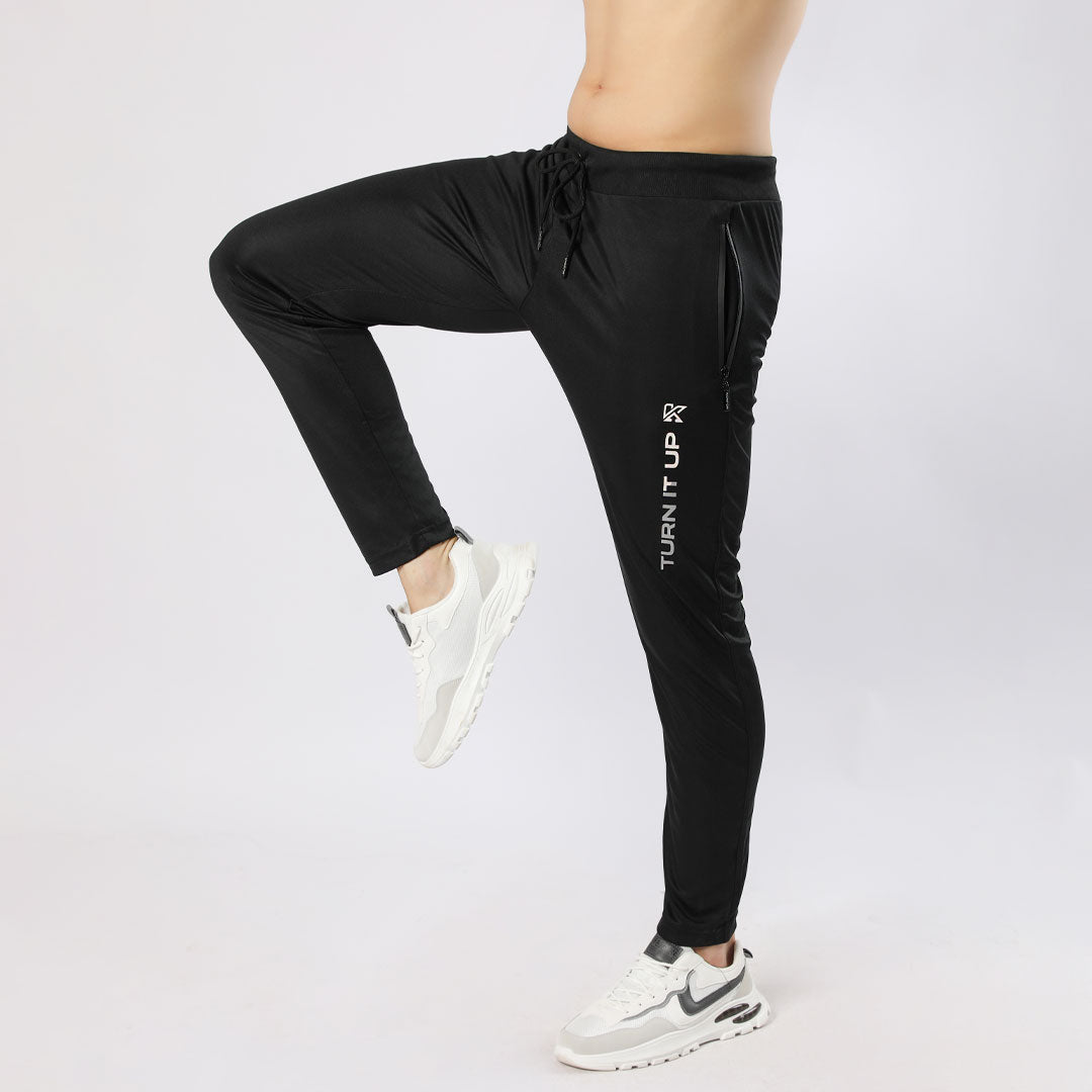 Flared black dry fit Trouser for man by konfor 