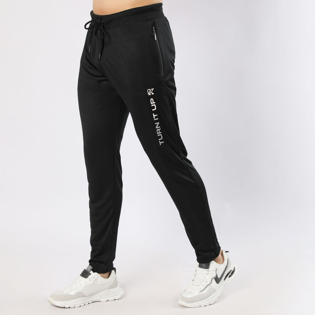 Flared black dry fit Trouser for man by konfor 