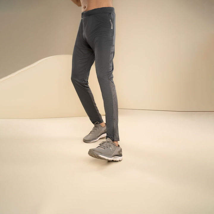 Flexelle grey foot zip dry fit trouser for man by konfor 