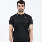 Hex Black Dri-fit Polo Shirt for man by konfor 