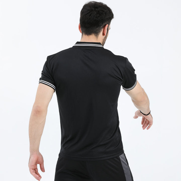 Hex Black Dri-fit Polo Shirt for man by konfor 