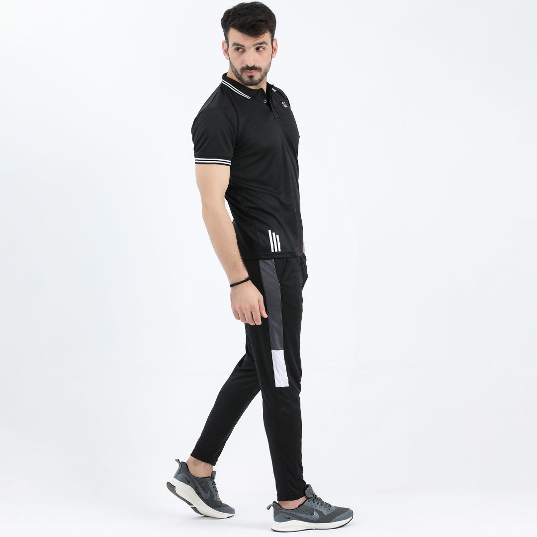 Hex Black Dri-fit Polo Shirt for man by konfor 