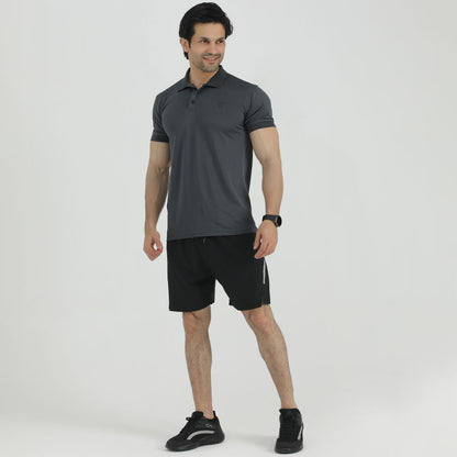 Hybrid Gray DRI-FIT Polo Shirt for man by konfor 