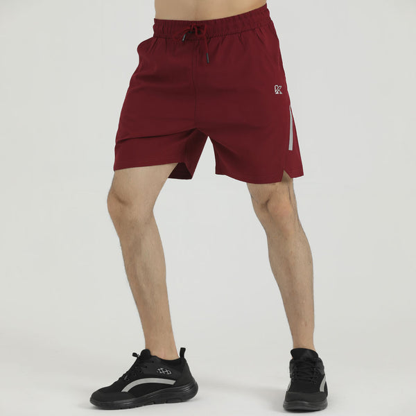 Mahroon Curve Premium Micro Stretch Shorts - Konfor