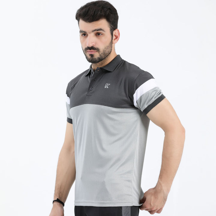 Tucano grey and dark garey Dri-fit Polo Shirt for man by konfor 