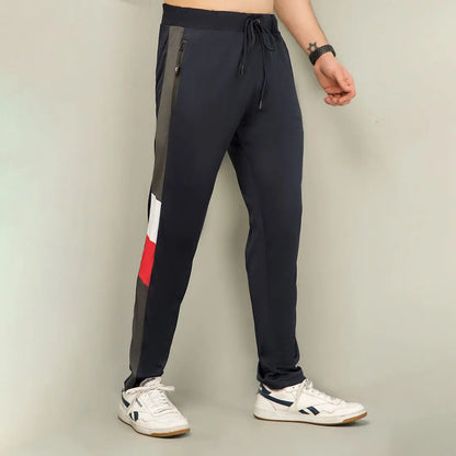 Vigorous blue and gray panal dri fit trouser for man by konfor For Men