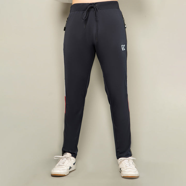 Vigorous blue and gray panal dri fit trouser for man by konfor For Men