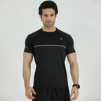 Volcano 1.0 black and gray line  DRI-FIT t shirt for man by konfor