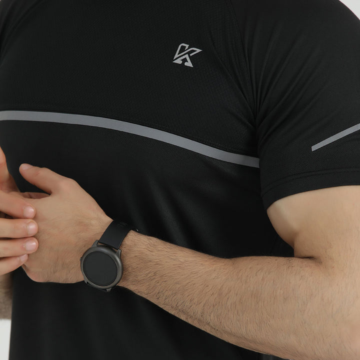 Volcano 1.0 black and gray line  DRI-FIT t shirt for man by konfor 