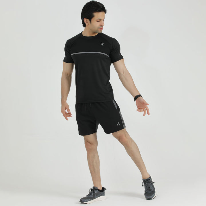 Volcano 1.0 black and gray line  DRI-FIT t shirt for man by konfor 