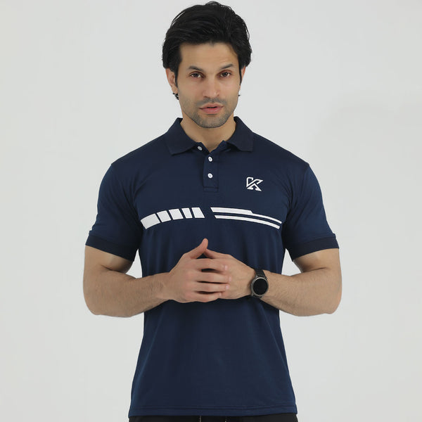 Volcano 2.0 Blue DRI-FIT Polo Shirt for man by konfor 