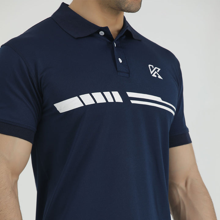 Volcano 2.0 Blue DRI-FIT Polo Shirt for man by konfor 