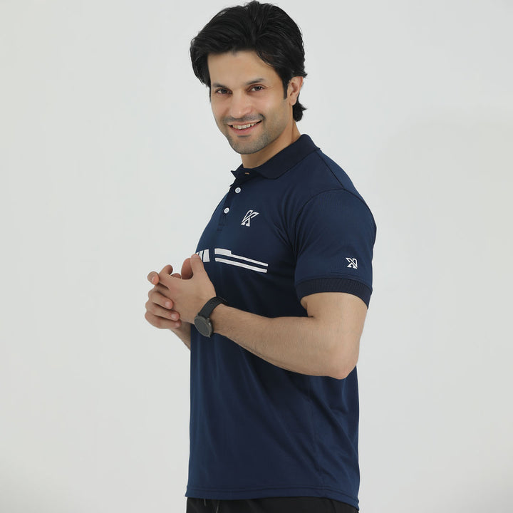 Volcano 2.0 Blue DRI-FIT Polo Shirt for man by konfor 
